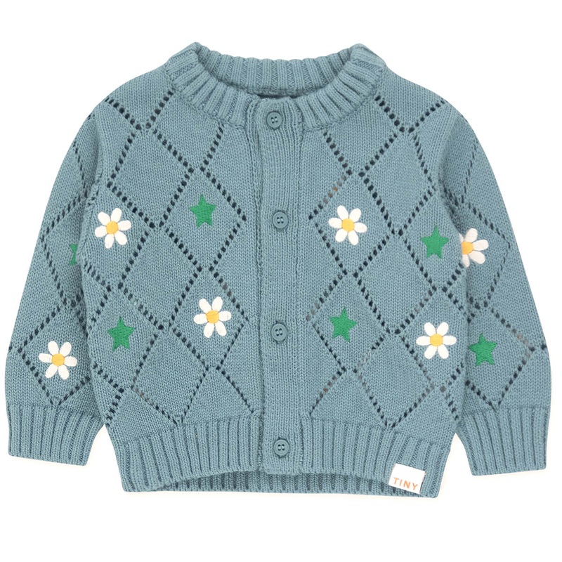 Stars and Flowers Baby Cardigan by Tinycottons – Last One In Stock – 12-18 Months